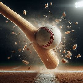 This AI generated image of a baseball bat flexing and braking as it makes contact with a baseball represents the concept of "image" which in the context of the blog post this image accompanies is about the impact of topical authority on search rankings.