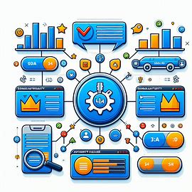 This AI generated image accompanies a blog post titled "What is another name for Domain Authority?" which provides brief descriptions of domain authority (Moz), domain rating (Ahrefs), authority score (SEMrush), and trust flow (Majestic).